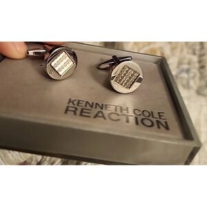 NEW Kenneth Cole Reaction Cuff Links sleek and clean design in Original Box